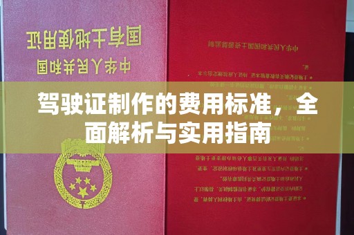 高埗驾驶证制作的费用标准，全面解析与实用指南